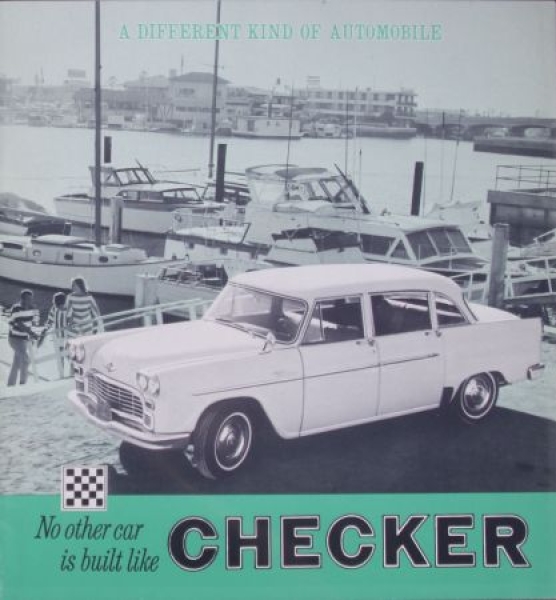 Checker Modelprogram 1965 "No other car is built" Carbrochure (9454)